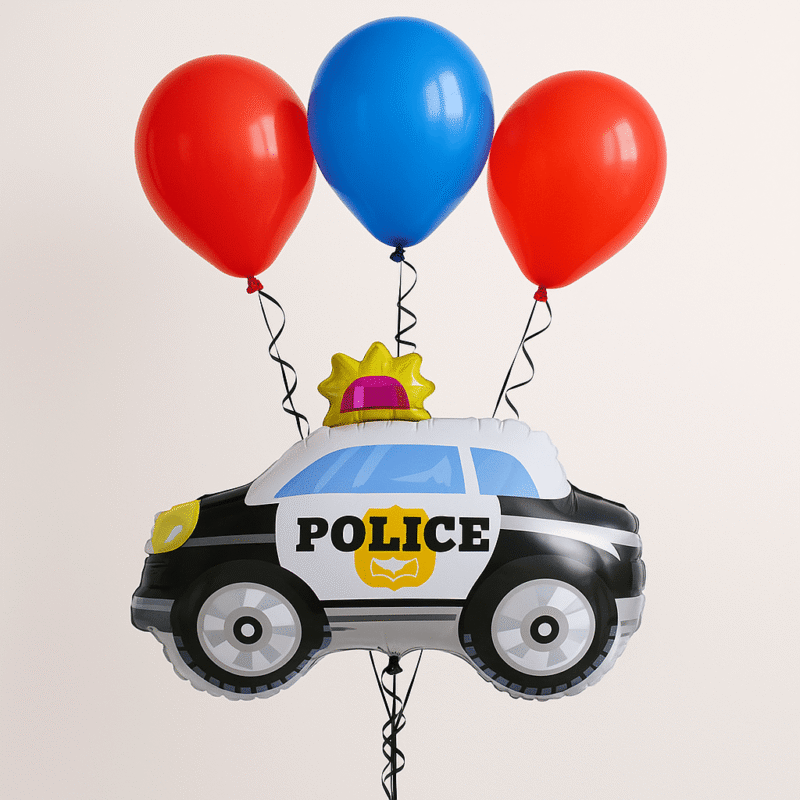 Large Police Car Mylar Balloon