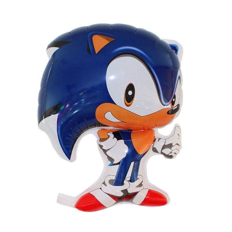Large Character Shape Foil Mylar Balloon - Perfect for Kids Birthday Parties and Sonic Themed Events