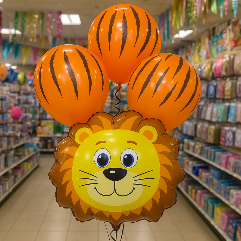 Lion Shape Balloon Animal Zoo Lion Mylar Balloon Party Decoration