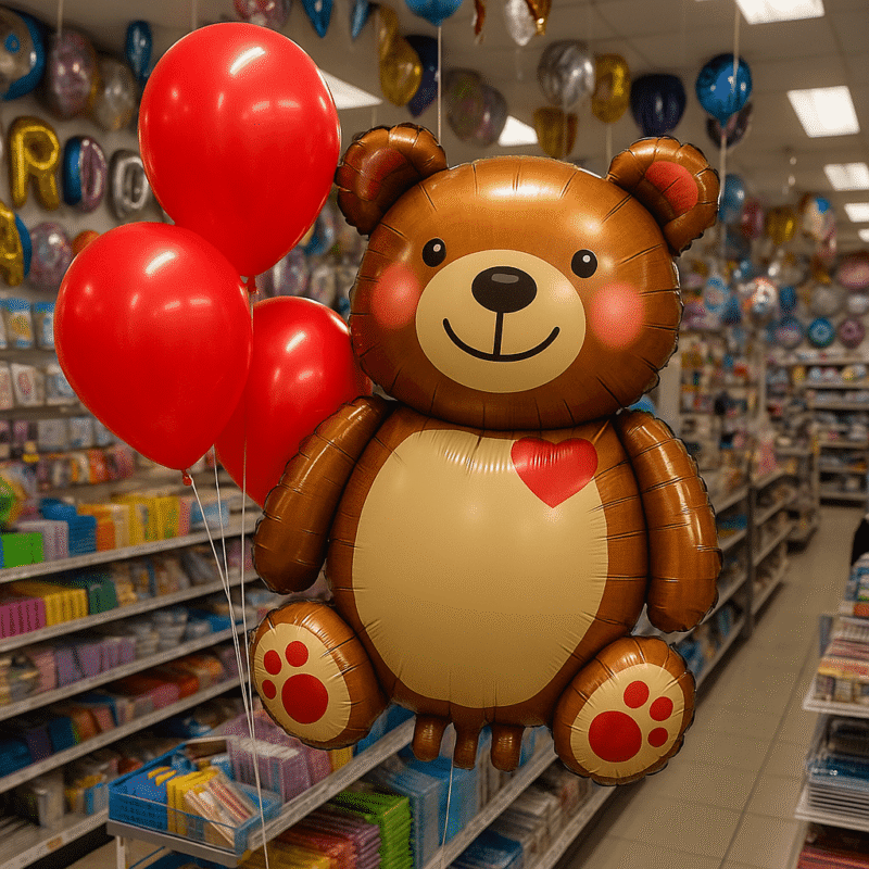 Love Bear Large Foil Balloon for Romantic Occasions