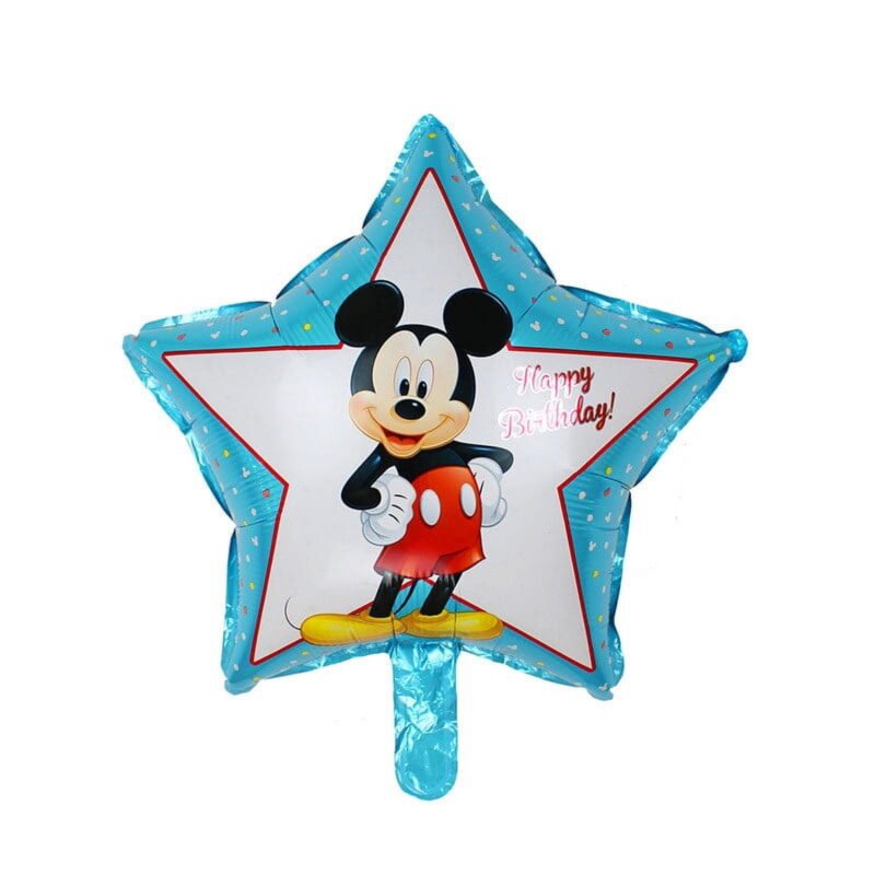 Mickey Mouse Blue 18" Foil Balloon Kids Birthday Balloons and Mickey Mouse Themed Balloon