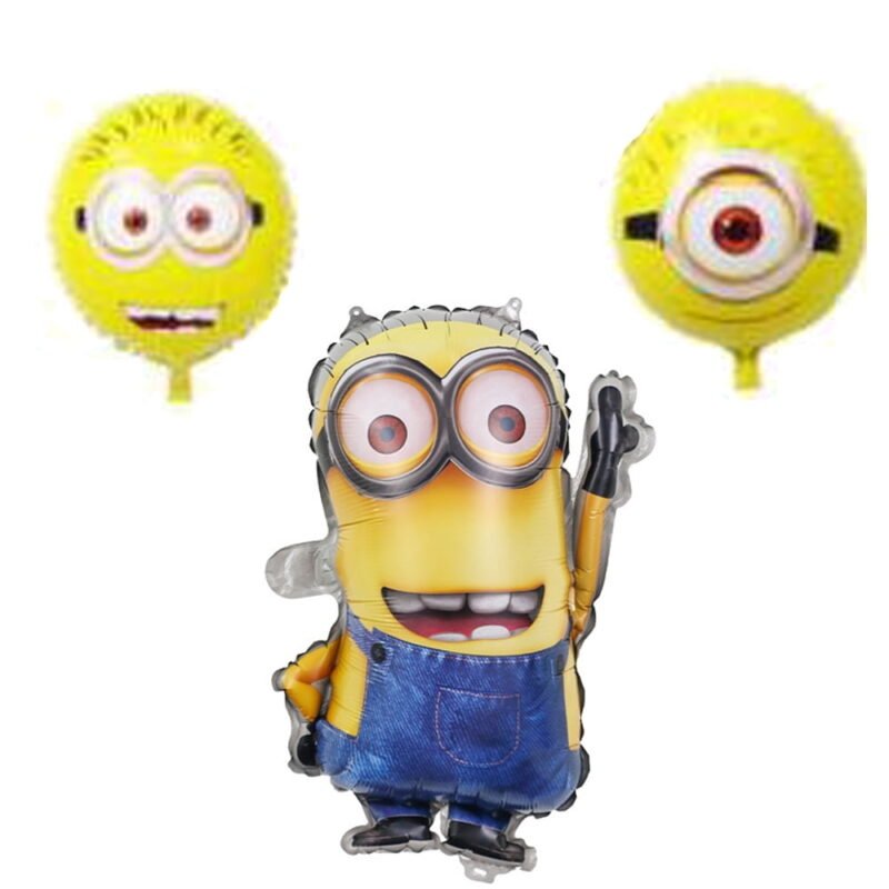 Minions Character Balloon Set Foil Mylar Balloon Kids Birthday Balloons Minions Themed Balloon