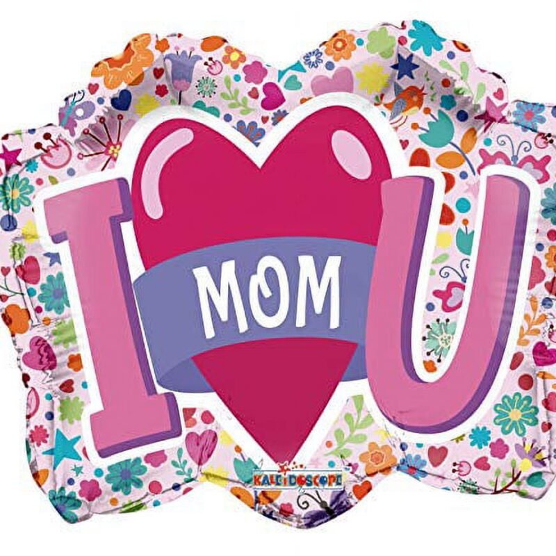 Mother's Day Balloons 18" I Love You Mom Shape Balloons (5 PACK)