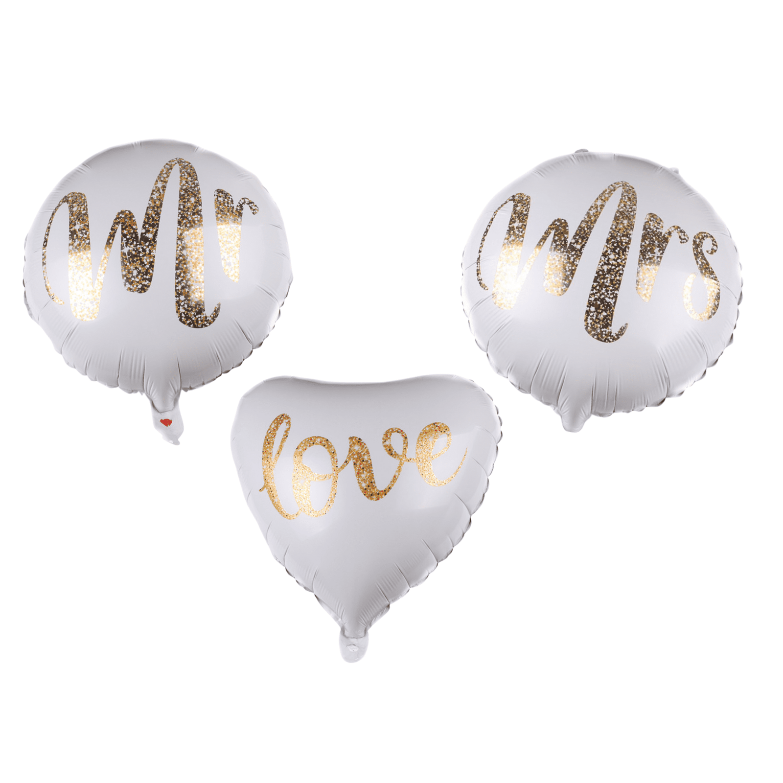 Mr and Mrs Wedding and Love Mylar Balloon Set for Wedding, Anniversary, Bridal Shower Balloons Party Celebration