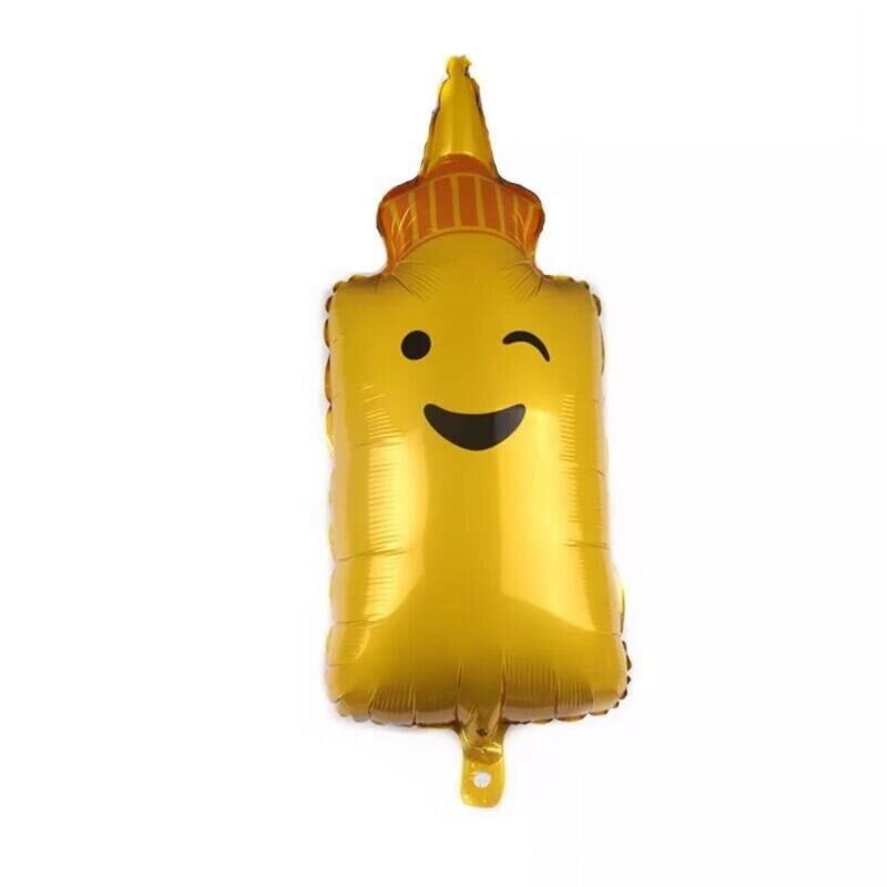 Mustard Bottle Shape Foil Balloon Kids Birthday Balloons and BBQ Themed Party Supplies