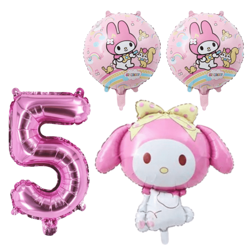 My Melody 5th Birthday Party Balloons Pink Foil Set balloons