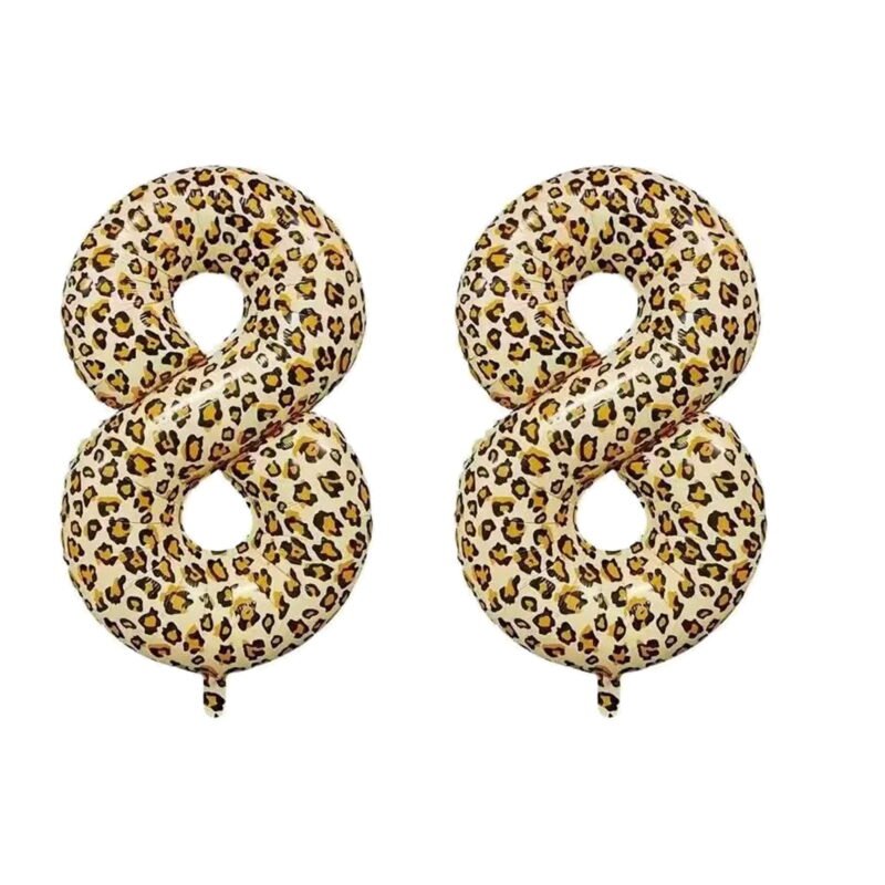 Number Eighty Eight Balloon Leopard Print Number 88 Balloon 32" Large Event Supply