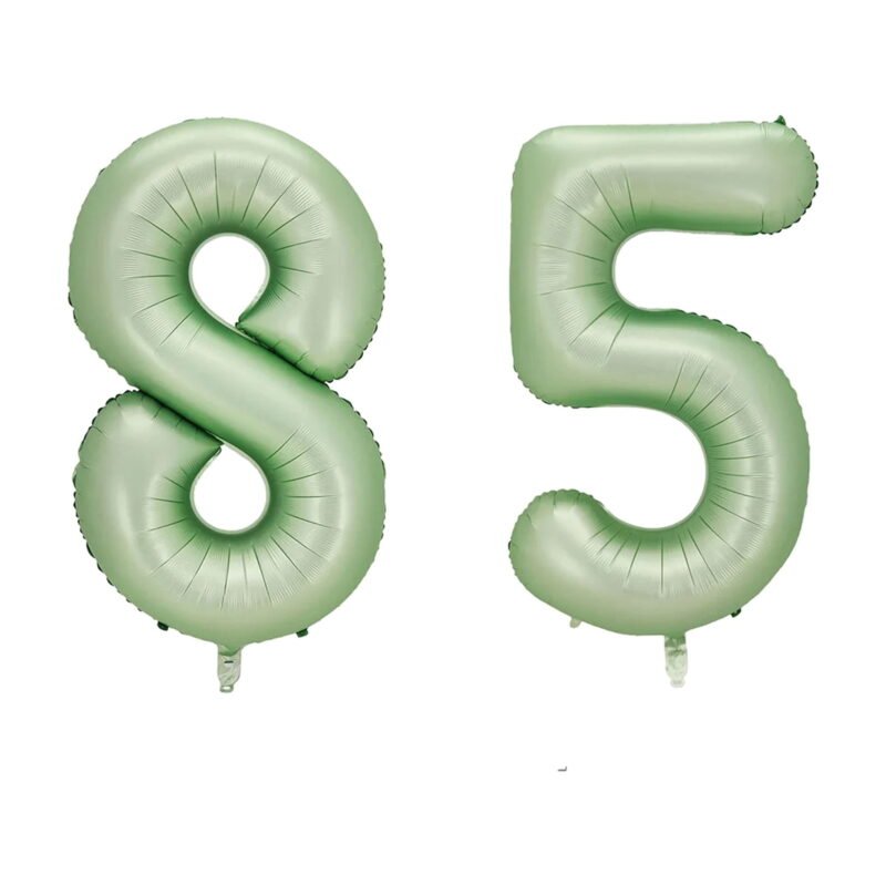 Number Eighty Five Balloon Pastel Sage Green Number 85 Balloon 32" Large Party Balloon Decoration
