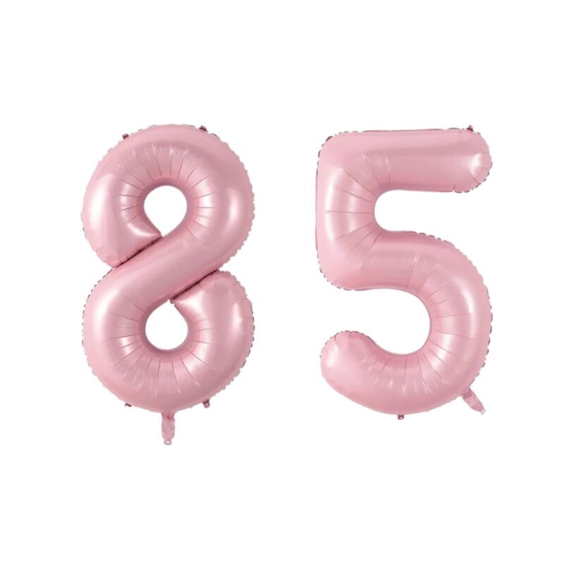 Number Eighty Five Balloon Soft Pastel Pink Number 85 Balloon 32" Large Birthday Balloon