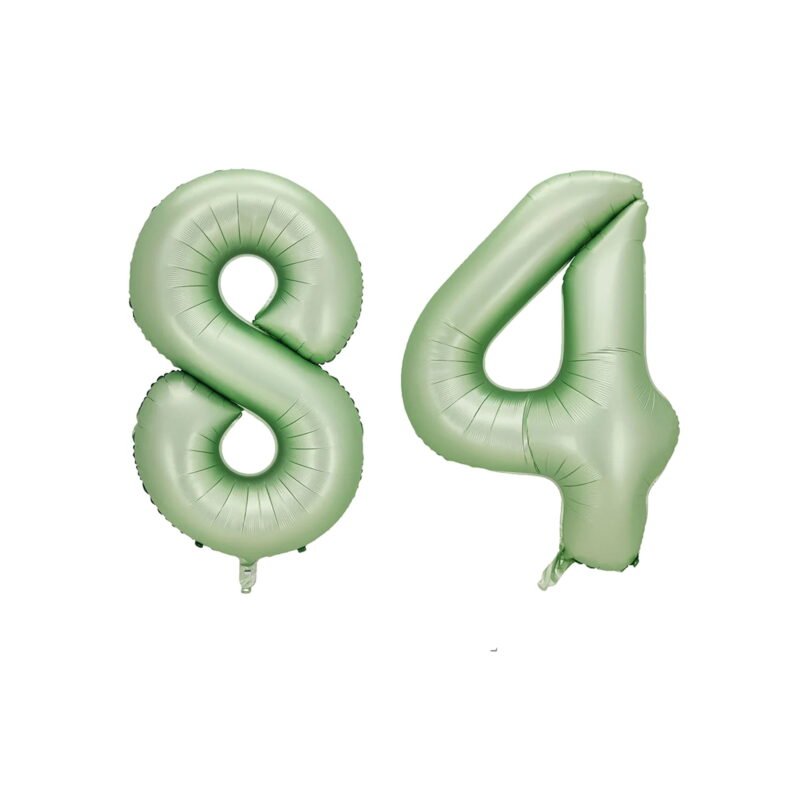 Number Eighty Four Balloon Pastel Sage Green Number 84 Balloon 32" Large Party Birthday Balloon