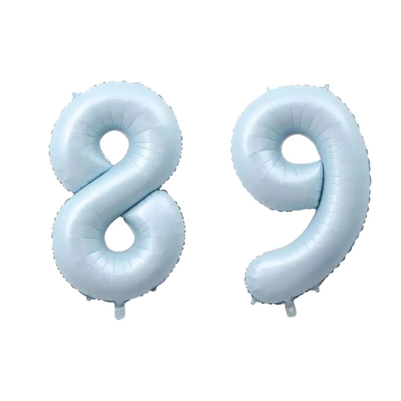 Number Eighty Nine Balloon Pastel Blue Sky Blue Light Blue 32" Large Party Milestone Balloon Decoration