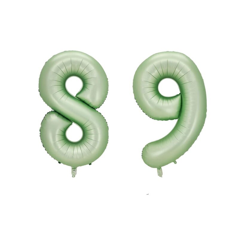 Number Eighty Nine Balloon Pastel Sage Green Number 89 Balloon 32" Large Party Milestone Balloon Decoration