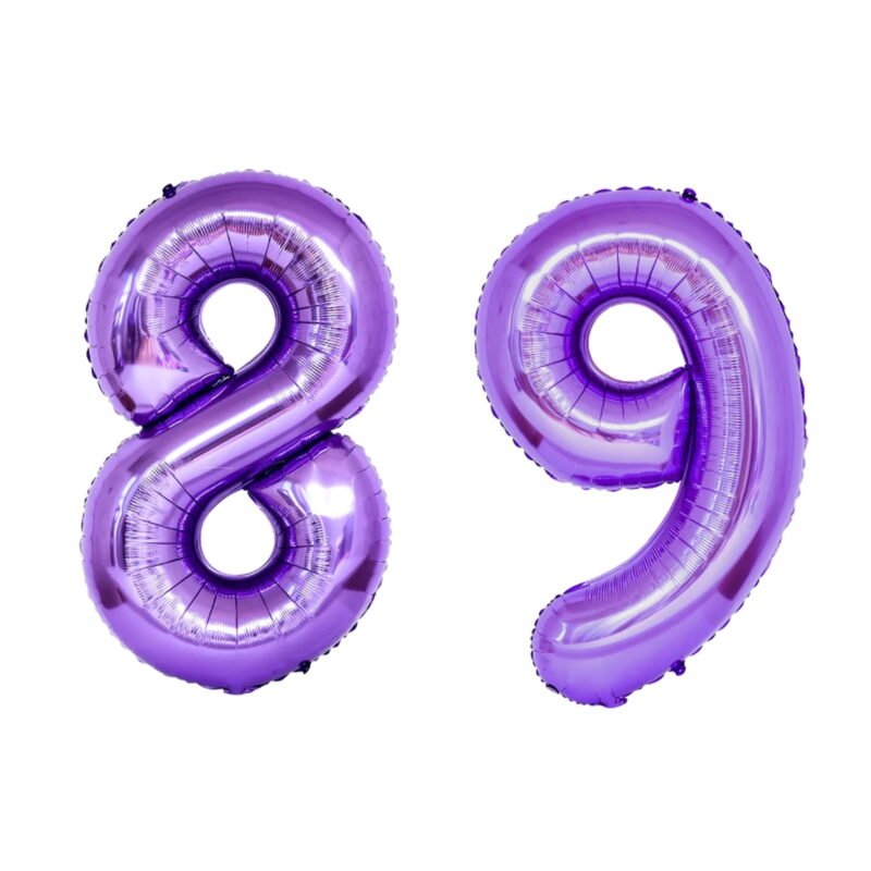 Number Eighty Nine Balloon Purple Number 89 Balloon 32" Large Event Decoration