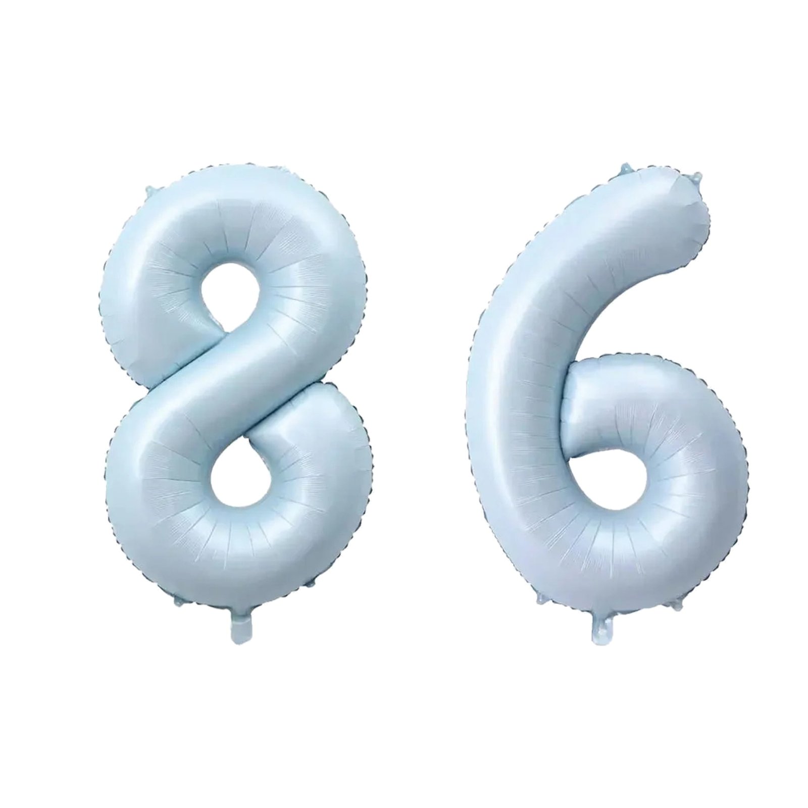 Number Eighty Six Balloon Pastel Blue Sky Blue Light Blue 32" Large Party Milestone Balloon Decoration