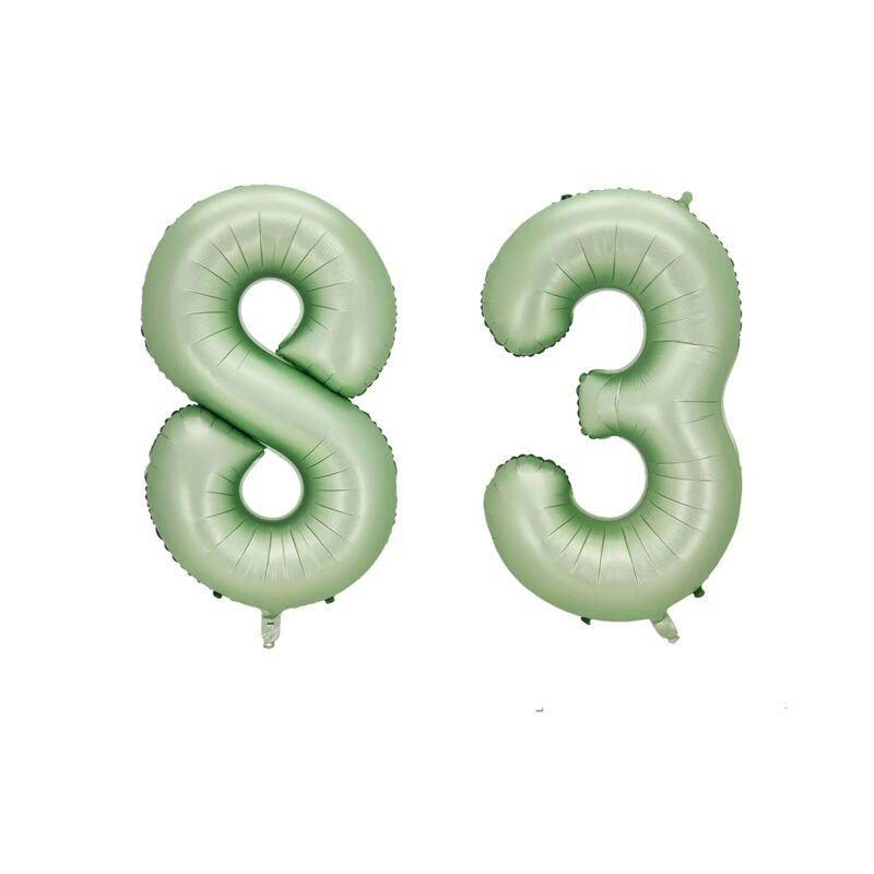 Number Eighty Three Balloon Pastel Sage Green Number 83 Balloon 32" Large Party Milestone Balloon Decoration