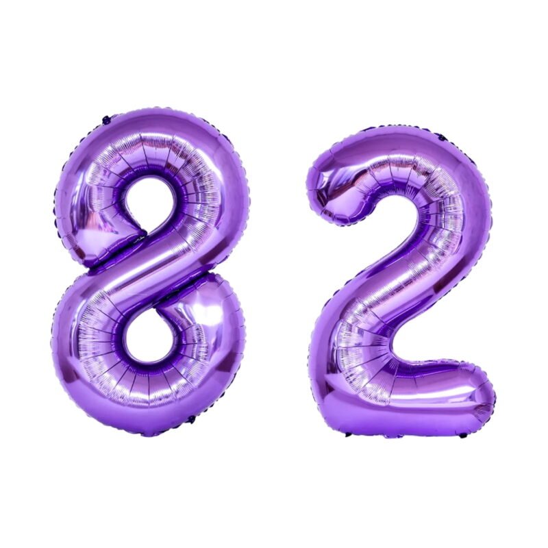 Number Eighty Two Balloon Purple Number 82 Balloon 32" Large Event Supply
