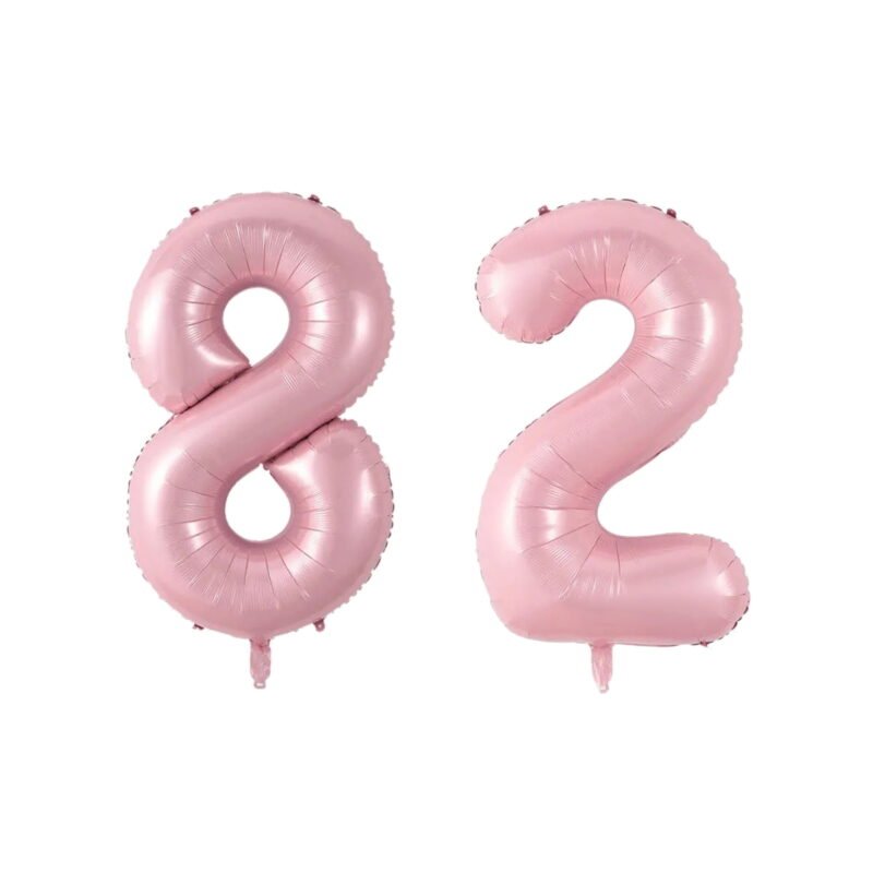 Number Eighty Two Balloon Soft Pastel Pink Number 82 Balloon 32" Large Event Supply