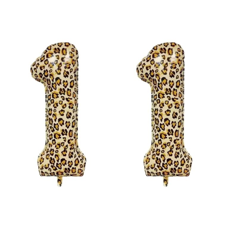Number Eleven Balloon Leopard Print Number 11 Balloon 32" Large Party Supply