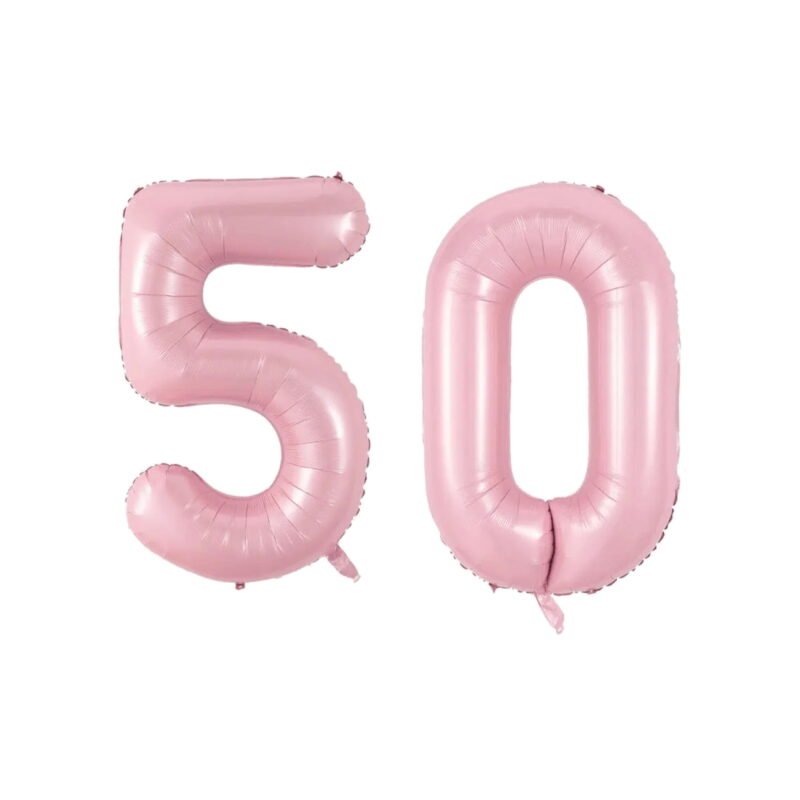 Number Fifty Balloon Soft Pastel Pink Number 50 Balloon 32" Large Party Decoration