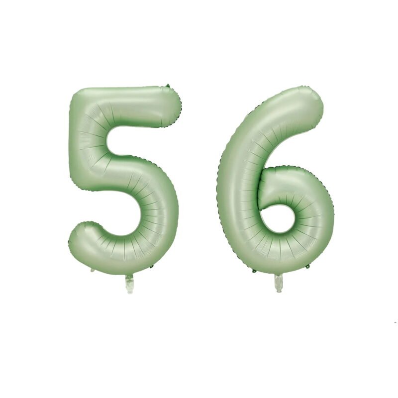 Number Fifty Six Balloon Pastel Sage Green Number 56 Balloon 32" Large Party Milestone Balloon Decoration