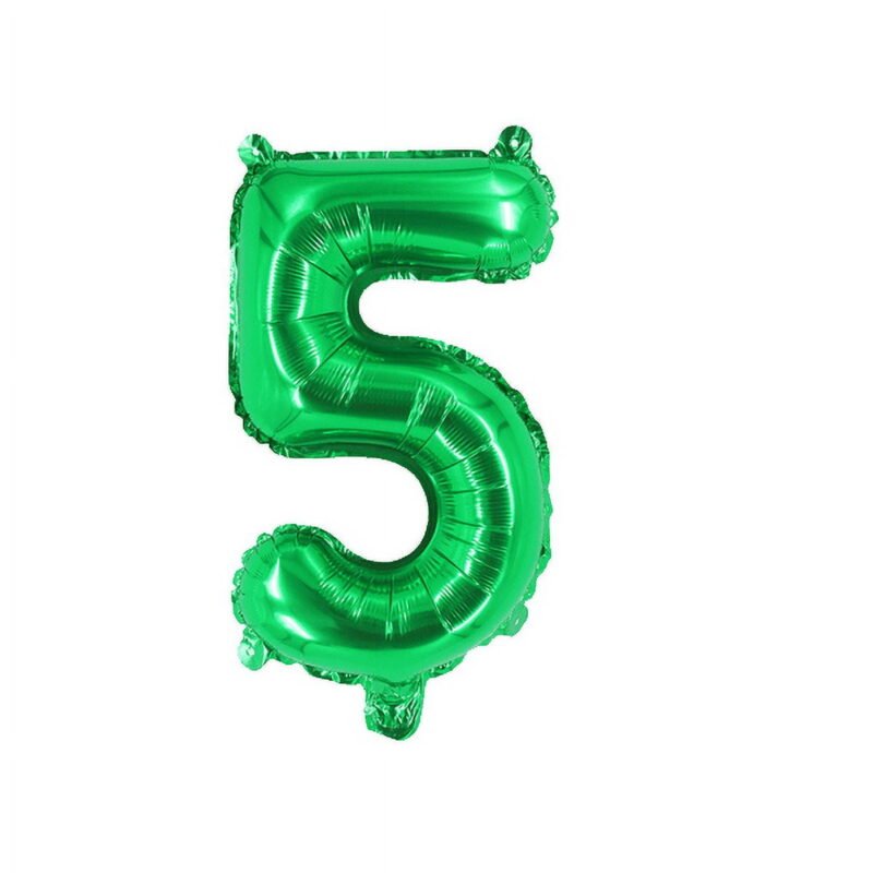 Number Five Balloon Green Number 5 Balloon 32" Foil Mylar Green Number Balloon