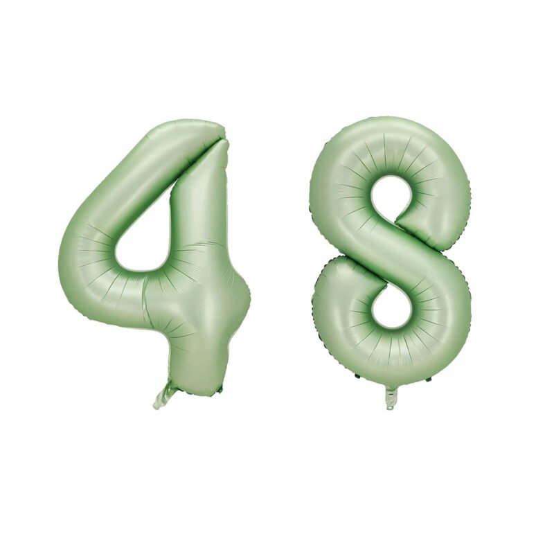 Number Forty Eight Balloon Pastel Sage Green Number 48 Balloon 32" Large Party Birthday Balloon
