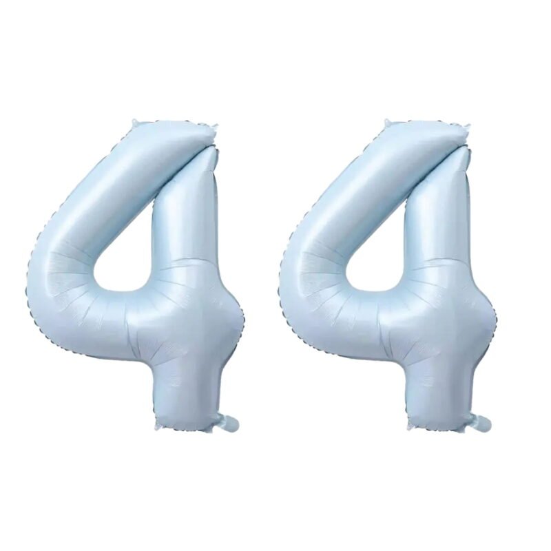 Number Forty Four Balloon Pastel Blue Sky Blue Light Blue 32" Large Party Milestone Balloon Decoration