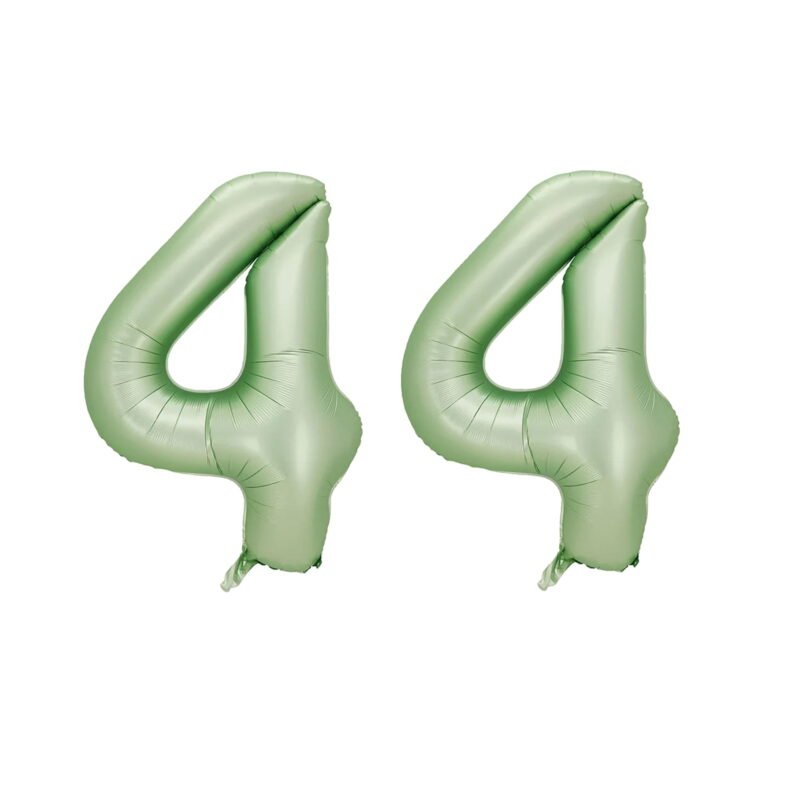 Number Forty Four Balloon Pastel Sage Green Number 44 Balloon 32" Large Party Milestone Balloon Decoration