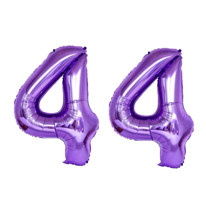 Number Forty Four Balloon Purple Number 44 Balloon 32" Large Milestone Decoration