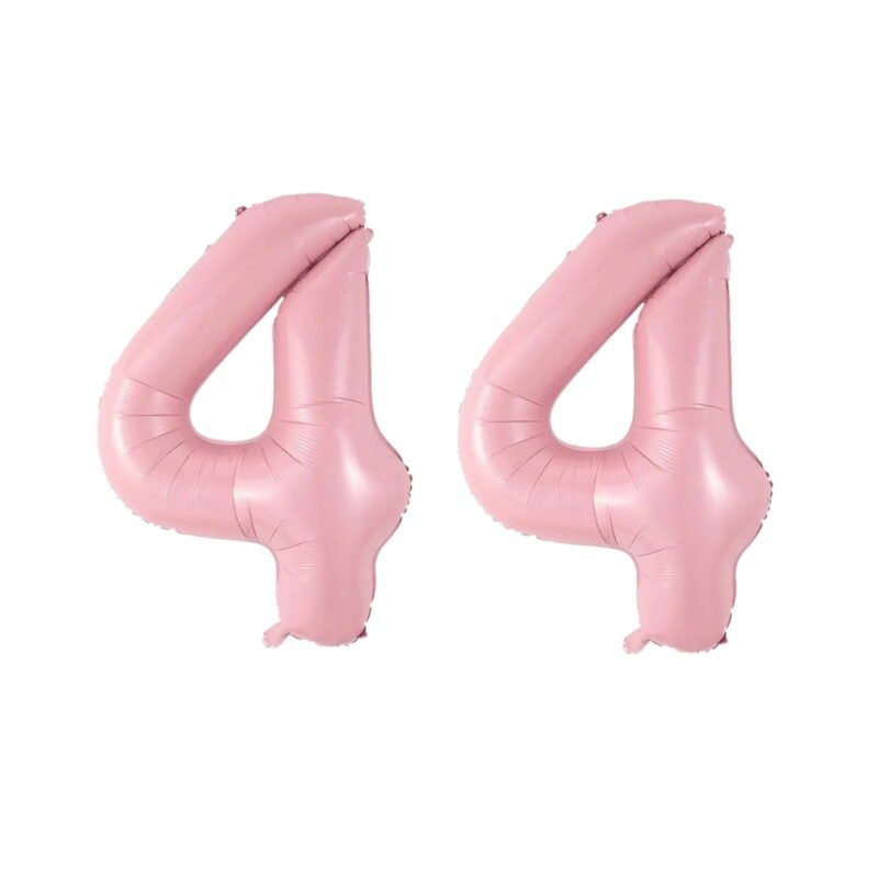 Number Forty Four Balloon Soft Pastel Pink Number 44 Balloon 32" Large Milestone Decoration
