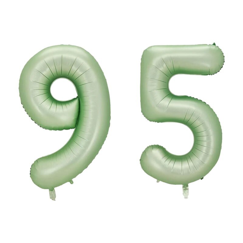 Number Ninety Five Balloon Pastel Sage Green Number 95 Balloon 32" Large Party Milestone Balloon Decoration