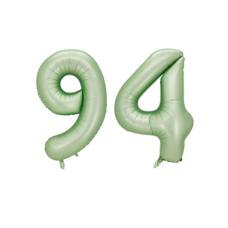 Number Ninety Four Balloon Pastel Sage Green Number 94 Balloon 32" Large Party Balloon Decoration