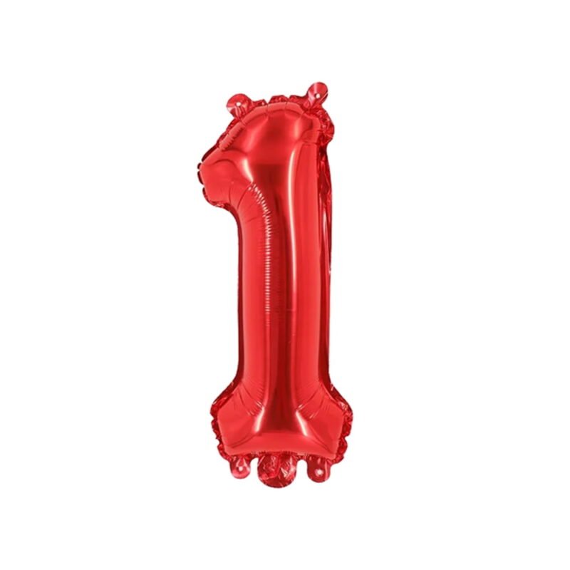 Number One Balloon Red Number 1 Balloon 32" Foil Mylar Red Number Balloon