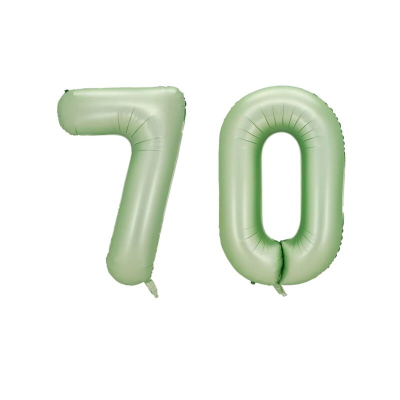 Number Seventy Balloon Pastel Sage Green Number 70 Balloon 32" Large Party Balloon Decoration