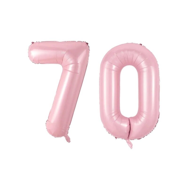 Number Seventy Balloon Soft Pastel Pink Number 70 Balloon 32" Large Party Decoration