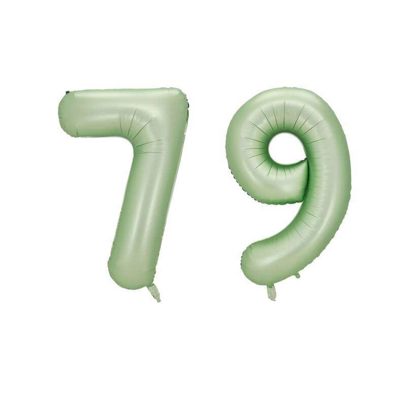 Number Seventy Nine Balloon Pastel Sage Green Number 79 Balloon 32" Large Party Balloon Decoration