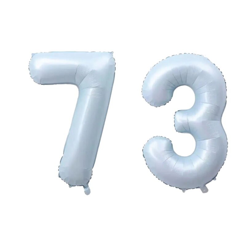 Number Seventy Three Balloon Pastel Blue Sky Blue Light Blue 32" Large Party Balloon Decoration