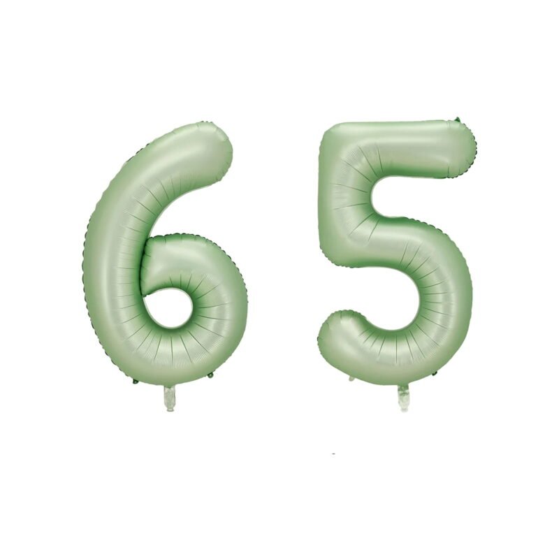 Number Sixty Five Balloon Pastel Sage Green Number 65 Balloon 32" Large Party Milestone Balloon Decoration