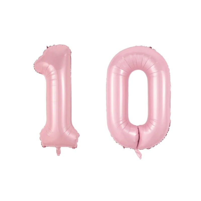 Number Ten Balloon Soft Pastel Pink Number 10 Balloon 32" Large Party Decoration