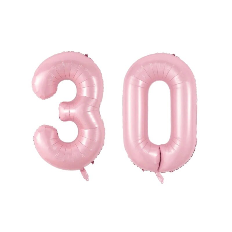 Number Thirty Balloon Soft Pastel Pink Number 30 Balloon 32" Large Party Decoration