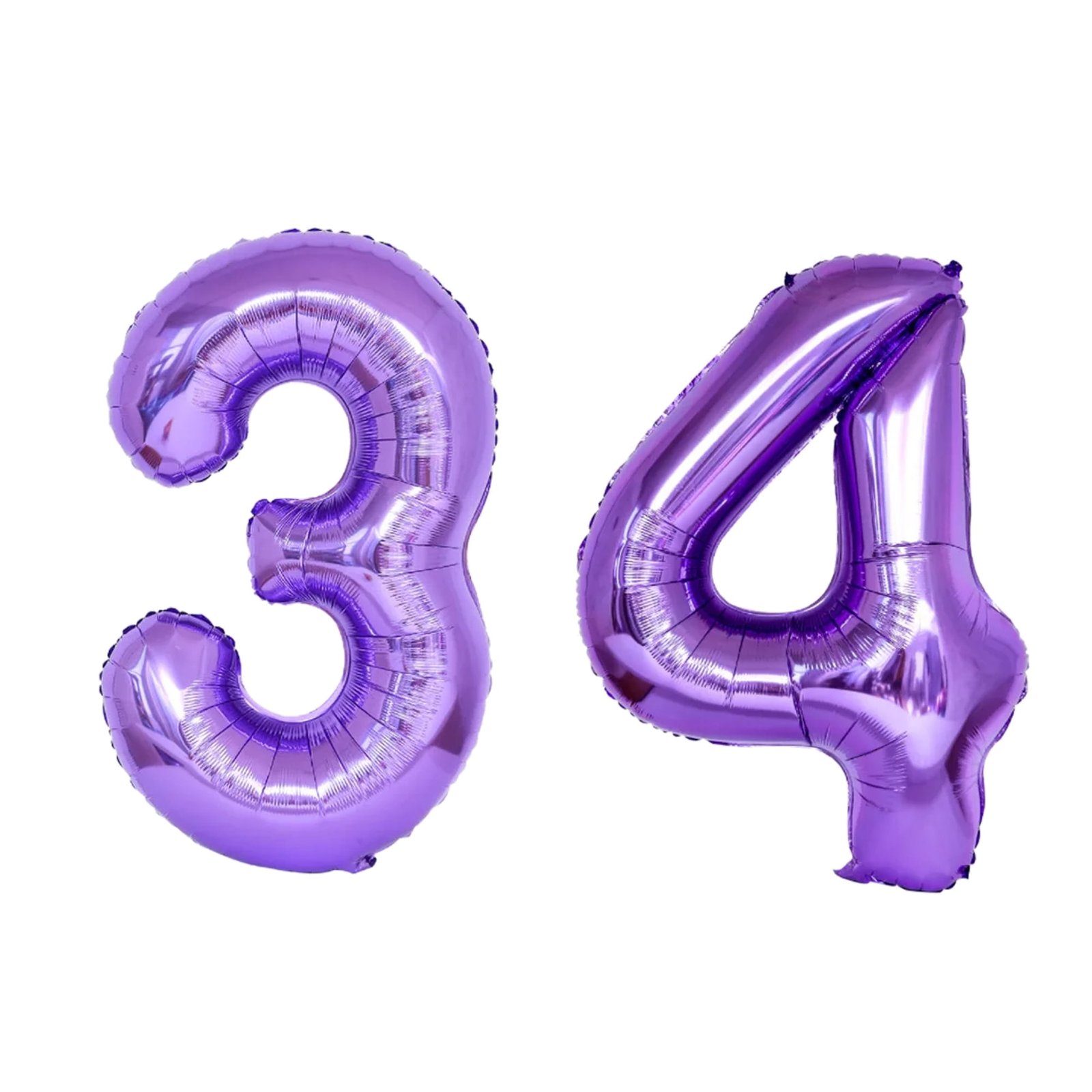 Number Thirty Four Balloon Purple Number 34 Balloon 32" Large Celebration Balloon