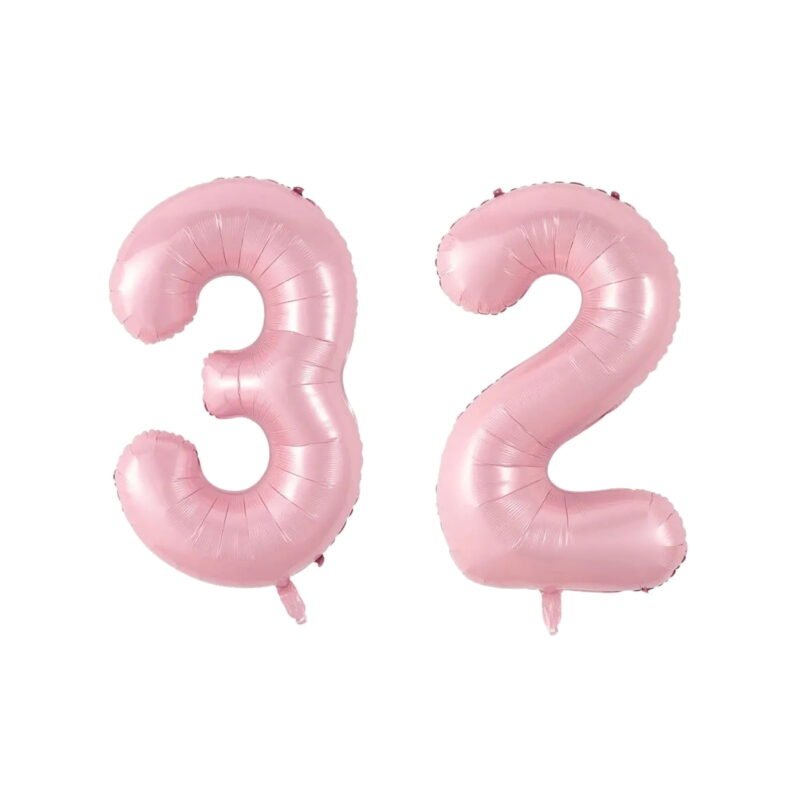 Number Thirty Two Balloon Soft Pastel Pink Number 32 Balloon 32" Large Event Supply