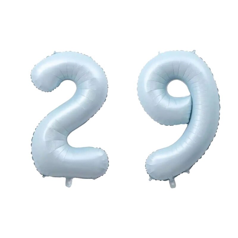 Number Twenty Nine Balloon Pastel Blue Sky Blue Light Blue 32" Large Party Milestone Balloon Decoration