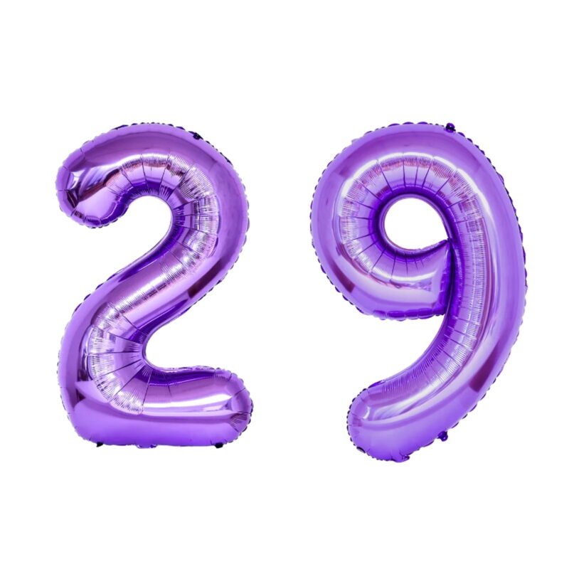 Number Twenty Nine Balloon Purple Number 29 Balloon 32" Large Event Decoration