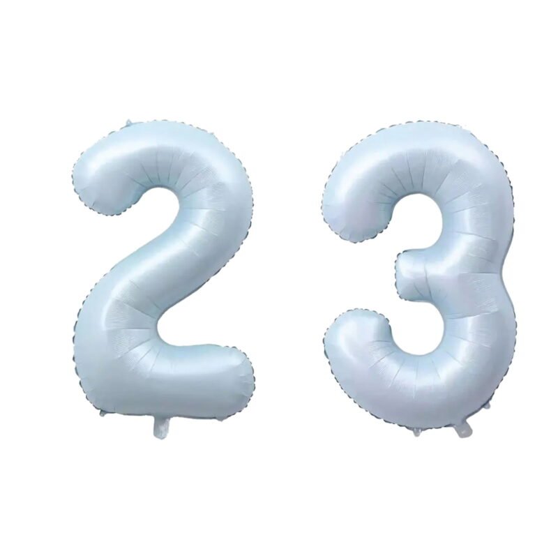 Number Twenty Three Balloon Pastel Blue Sky Blue Light Blue 32" Large Party Milestone Balloon Decoration