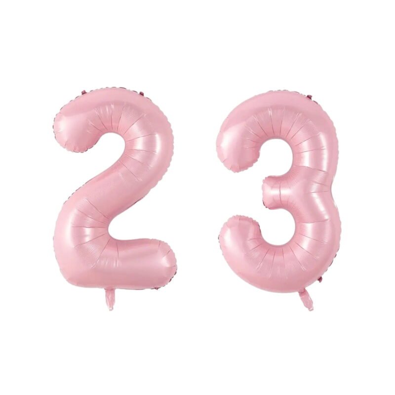 Number Twenty Three Balloon Soft Pastel Pink Number 23 Balloon 32" Large Celebration Balloon