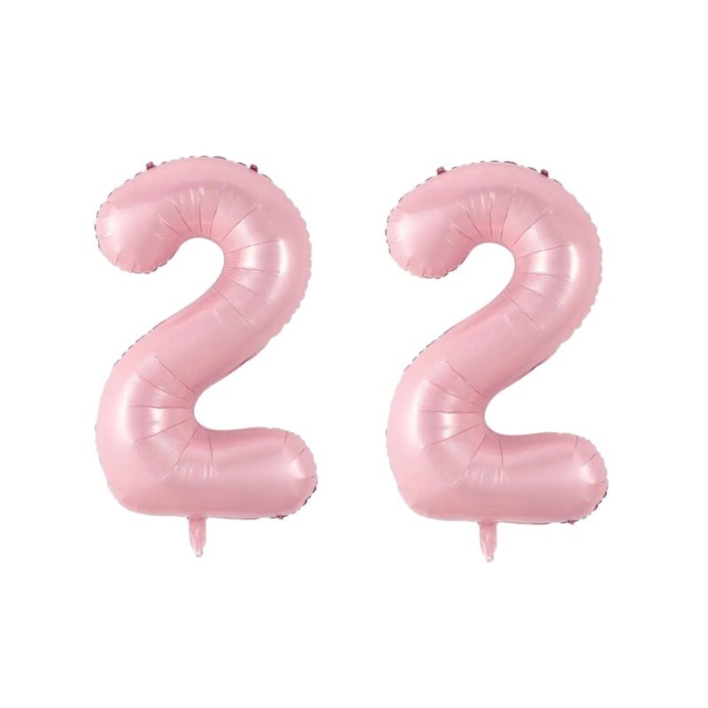 Number Twenty Two Balloon Soft Pastel Pink Number 22 Balloon 32" Large Event Supply