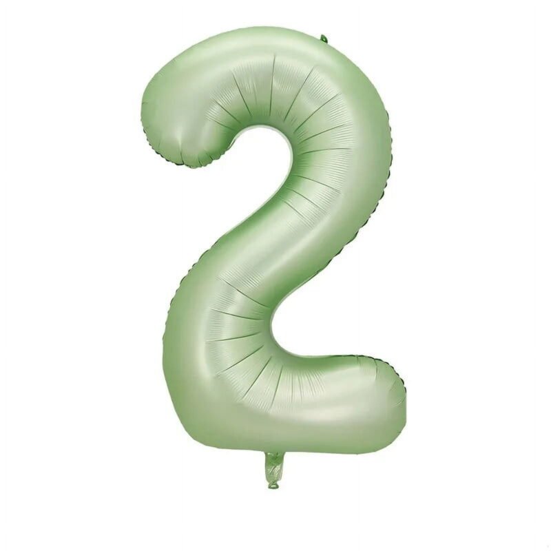 Number Two Balloon Pastel Sage Green Number 2 Balloon 32" Large Party Milestone Balloon Decoration
