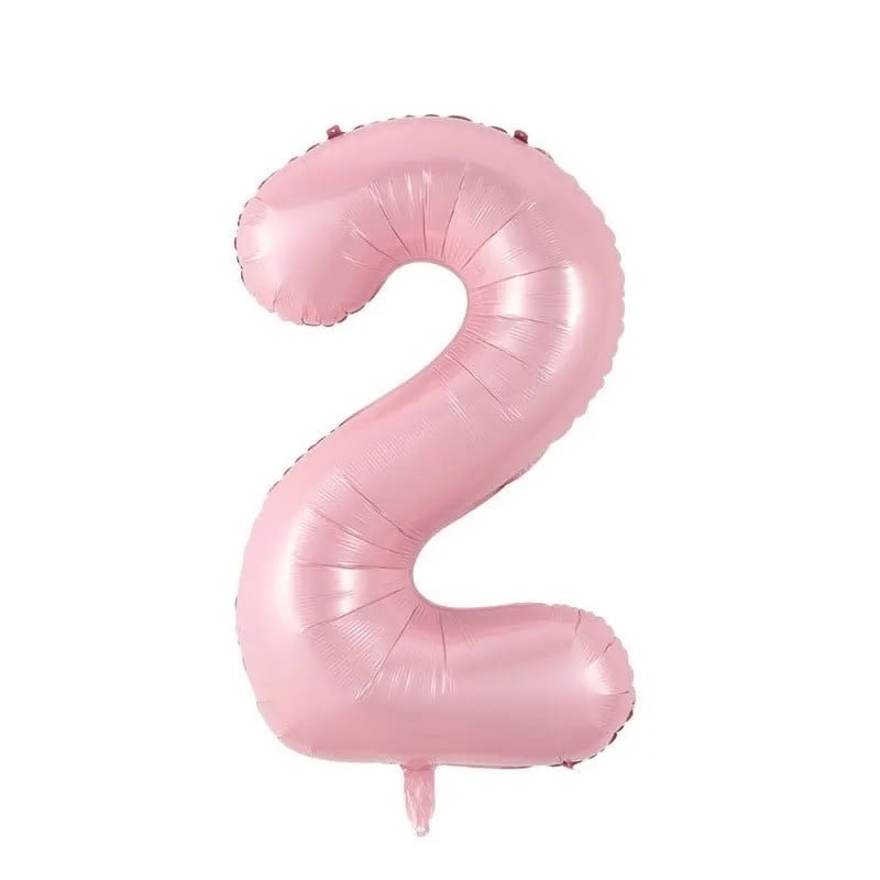 Number Two Balloon Soft Pastel Pink Number 2 Balloon 32" Large Event Balloon