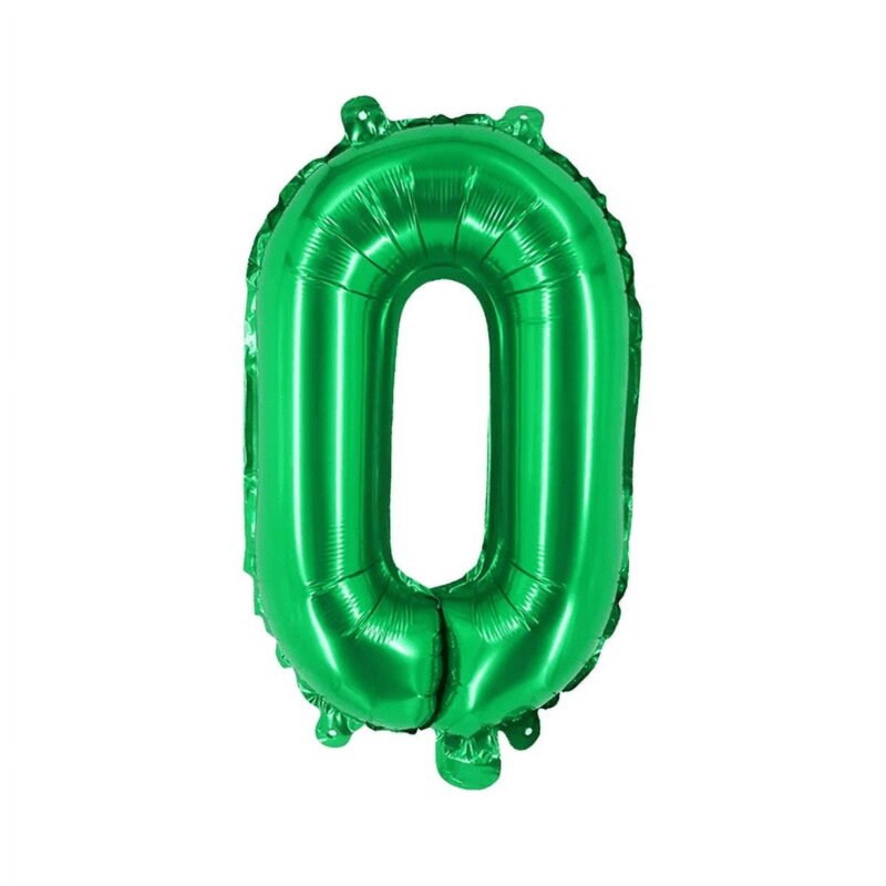 Number Zero Balloon Green Number 0 Balloon 32" Foil Mylar Green Number Balloon